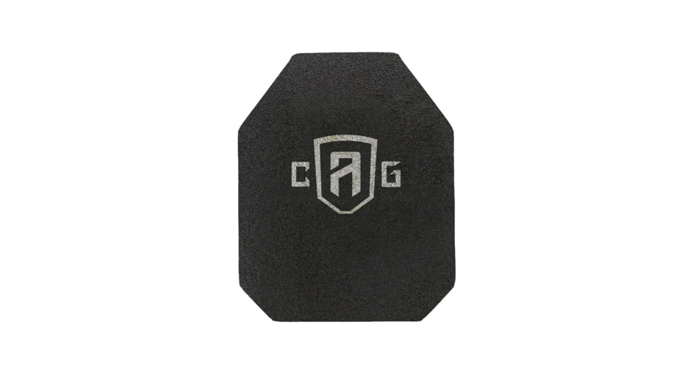 Custom Armor Group AR500 Rhino Coated Level III Stand Alone Steel Armor Plate, Shooters Cut, 10in x 12in, AR500-FC-10X12