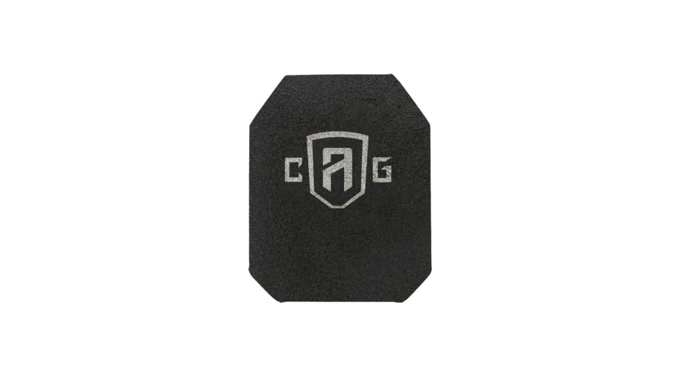 Custom Armor Group AR500 Rhino Coated Level III Stand Alone Steel Armor Plate, Shooters Cut, 8in x 10in, AR500-SC-8X10