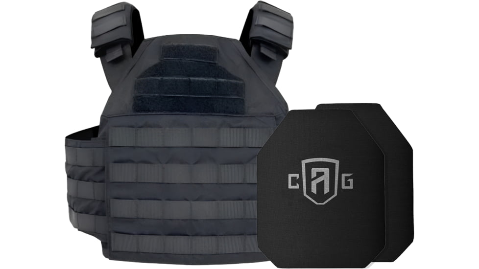 Custom Armor Group GPC 2.0 Lightweight LEVEL IV Ceramic Plates Armor Kit, Black, 10x12in, CAG GPC 2.0 L4