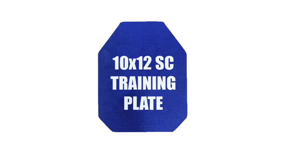 Custom Armor Group Non Ballistic Blue Marked SAPI Training Plate, Shooters Cut, 10in x 12in, GTP-SC-SC-1012-NY
