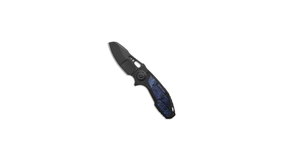 Custom Knife Factory Custom Knife Factory Peace Duke 2.0 Frame Lock Knife DLC Ti/ZircuTi 3" Black, Black, Bohler M398, adult, BHQ-234025