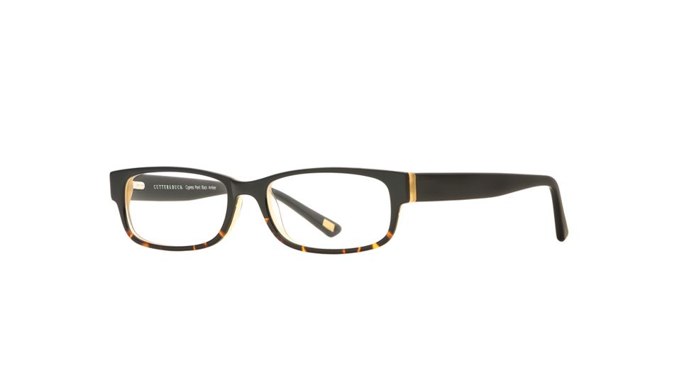 Cutter &amp; Buck CB Cypress Point SECB CYPP00 Eyeglass Frames - Black Amber SECB CYPP005345 AM