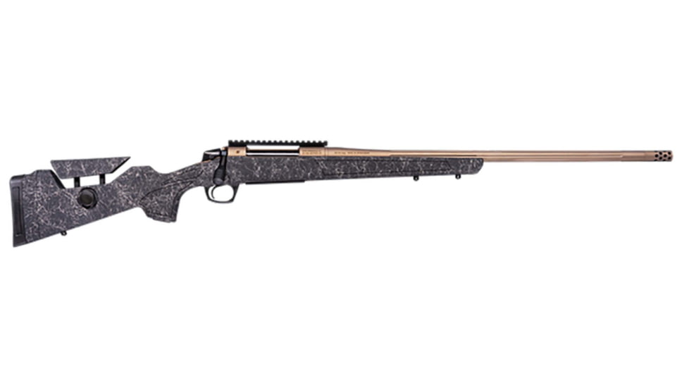CVA Cascade LR Hunter Bolt Action Rifle, 7mm Remington Magnum, 24in Heavy Sporter Fluted Barrel, 1-9.5, Synthetic Multi-Color Stock, Cerakote Bronze, CR3960F-FRRMPG