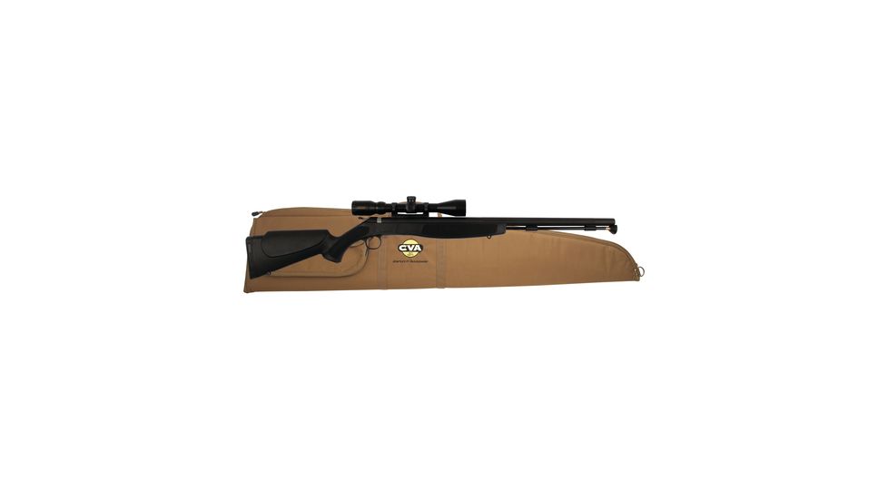 CVA Optima V2 209 Magnum Series .50 Caliber 26 Inch Blue Fluted Barrel Black Stock KonusPro 3-9x40 Scope Padded Case