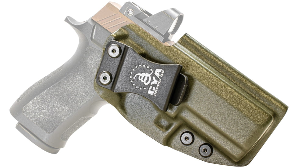 CYA Supply Co. Base Optics Ready for Sig Sauer, P320 X Carry, Right Hand Draw, Olive Drab, Small, BOR0269