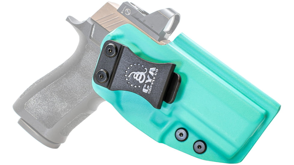 CYA Supply Co. Base Optics Ready for Sig Sauer, P320 X Carry, Right Hand Draw, Teal Blue, Small, BOR0267