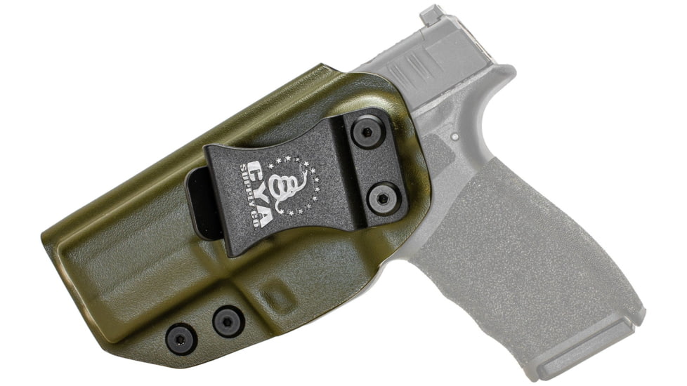 CYA Supply Co. Inside the Waistband Holster for Springfield, HELLCAT PRO OSP 3.7in, Left Hand Draw, Olive Drab, Small, IWB0530