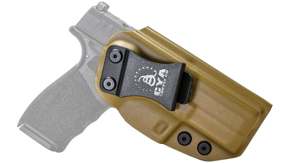 CYA Supply Co. Inside the Waistband Holster for Springfield, HELLCAT PRO OSP 3.7in, Right Hand Draw, Flat Dark Earth, Small, IWB0523