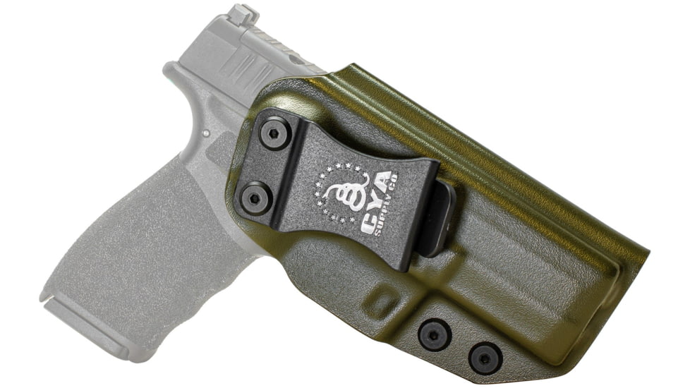 CYA Supply Co. Inside the Waistband Holster for Springfield, HELLCAT PRO OSP 3.7in, Right Hand Draw, Olive Drab, Small, IWB0529