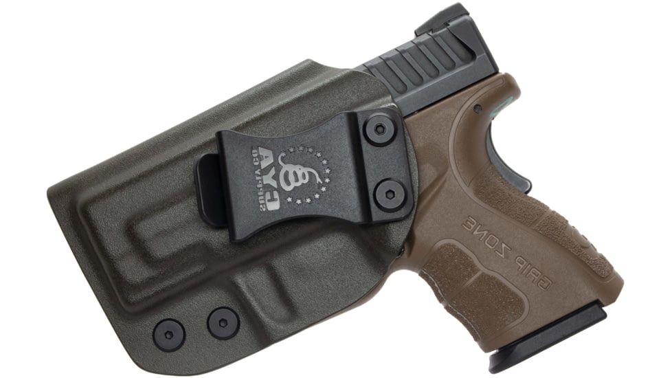 CYA Supply Co. Inside the Waistband Holster for Springfield, XD MOD.2 Subcompact 3in , Left Hand Draw, Olive Drab, Small, IWB0298