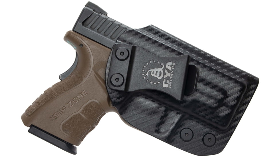 CYA Supply Co. Inside the Waistband Holster for Springfield, XD MOD.2 Subcompact 3in , Right Hand Draw, Carbon Fiber, Small, IWB0125