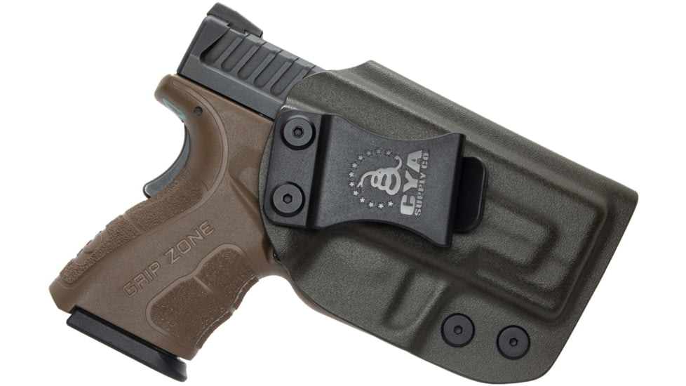 CYA Supply Co. Inside the Waistband Holster for Springfield, XD MOD.2 Subcompact 3in , Right Hand Draw, Olive Drab, Small, IWB0297