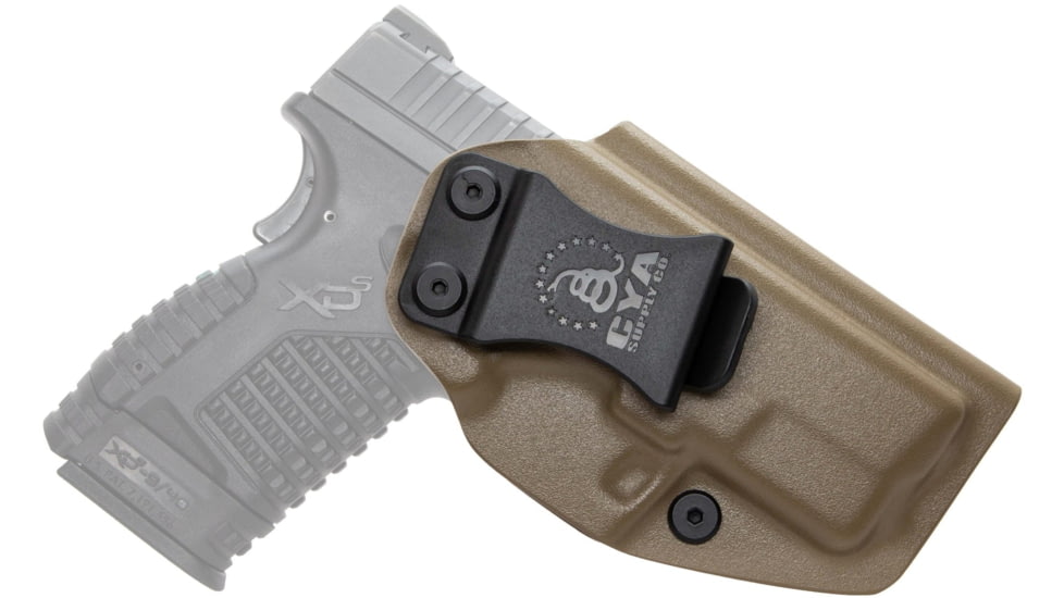 CYA Supply Co. Inside the Waistband Holster for Springfield XD-S MOD.2 - 3.3 in - 9/40, Left Hand Draw, Flat Dark Earth, Small, IWB0064