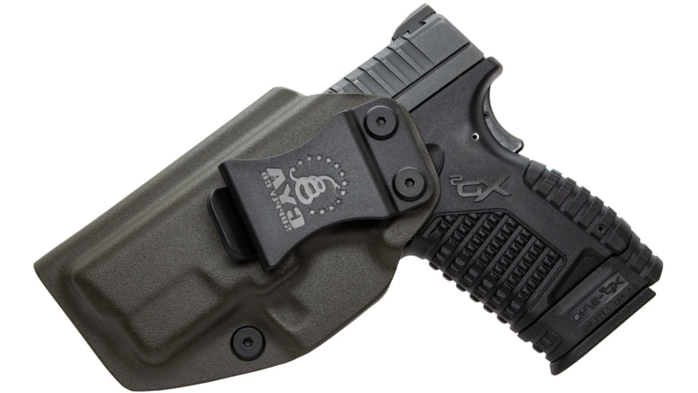CYA Supply Co. Inside the Waistband Holster for Springfield, XD-S MOD.2 - 3.3in - 9/40, Left Hand Draw, Olive Drab, Small, IWB0278