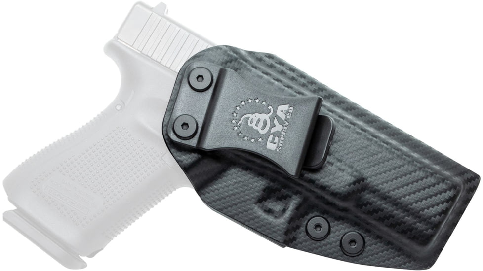 CYA Supply Co. Inside the Waistband Holster, Glock, 19/23/32/19x/45/44, Right Hand, Carbon Fiber, IWB0059