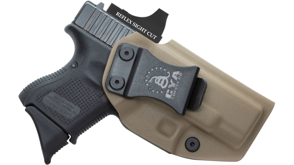 CYA Supply Co. Inside the Waistband Holster, Glock, 26/27/33, Right Hand, Flat Dark Earth, IWB0021
