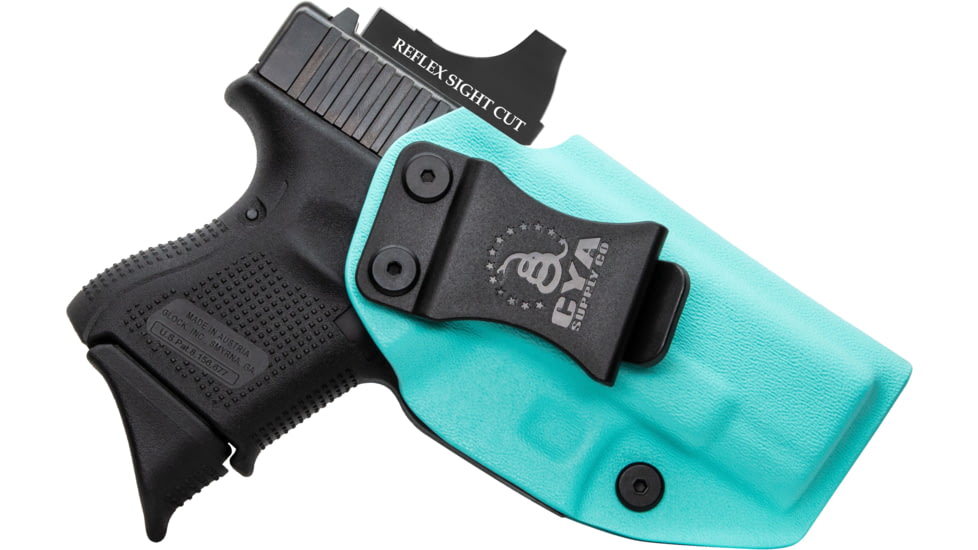CYA Supply Co. Inside the Waistband Holster, Glock, 26/27/33, Right Hand, Teal Blue, IWB0223