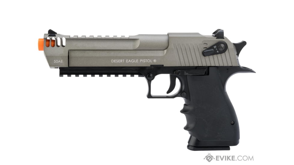 Cybergun / Spartan Military &amp; Law Enforcement Magnum Research Licensed Semi/Full Auto Metal Desert Eagle L6 CO2 Gas Blowback Airsoft Pistol by KWC, 2-Tone, Black/Gray, 950503-US