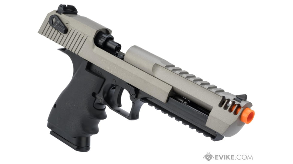 Cybergun / Spartan Military &amp; Law Enforcement Magnum Research Licensed Semi/Full Auto Metal Desert Eagle L6 CO2 Gas Blowback Airsoft Pistol by KWC, 2-Tone, Black/Gray, 950503-US