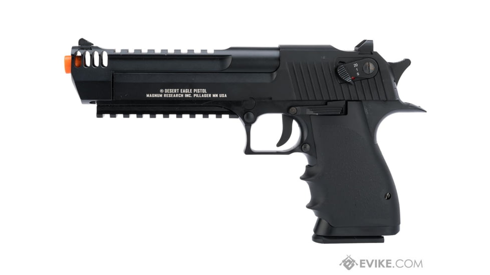 Cybergun / Spartan Military &amp; Law Enforcement Magnum Research Licensed Semi/Full Auto Metal Desert Eagle L6 CO2 Gas Blowback Airsoft Pistol by KWC, Black, 950501-US