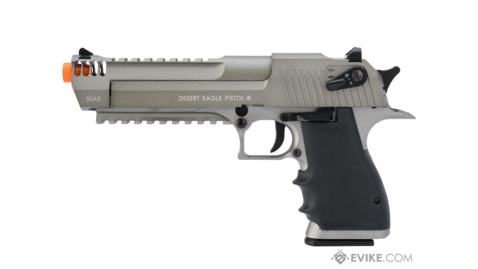 Cybergun / Spartan Military &amp; Law Enforcement Magnum Research Licensed Semi/Full Auto Metal Desert Eagle L6 CO2 Gas Blowback Airsoft Pistol by KWC, Gray, 950504 / EVKCCF541EUB