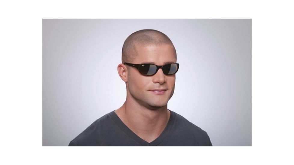Maui Jim Cyclone Sunglasses w/ Tortoise Frame and HCL Bronze Lenses - H136-10, On Model