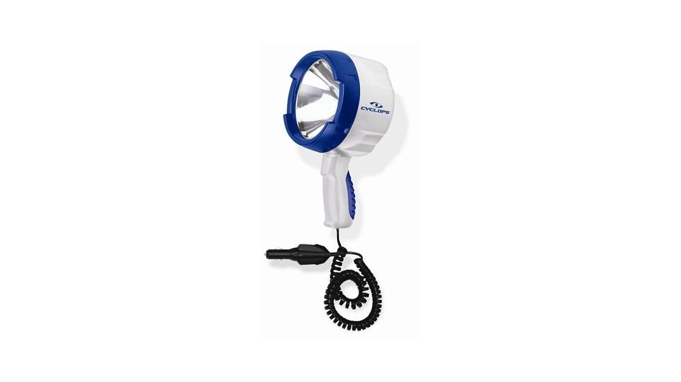 Cyclops 1400 LUMEN 12V Direct Marine Spotlight White Body/Blue accent, Clam Pack CYC-HS1400-MAR