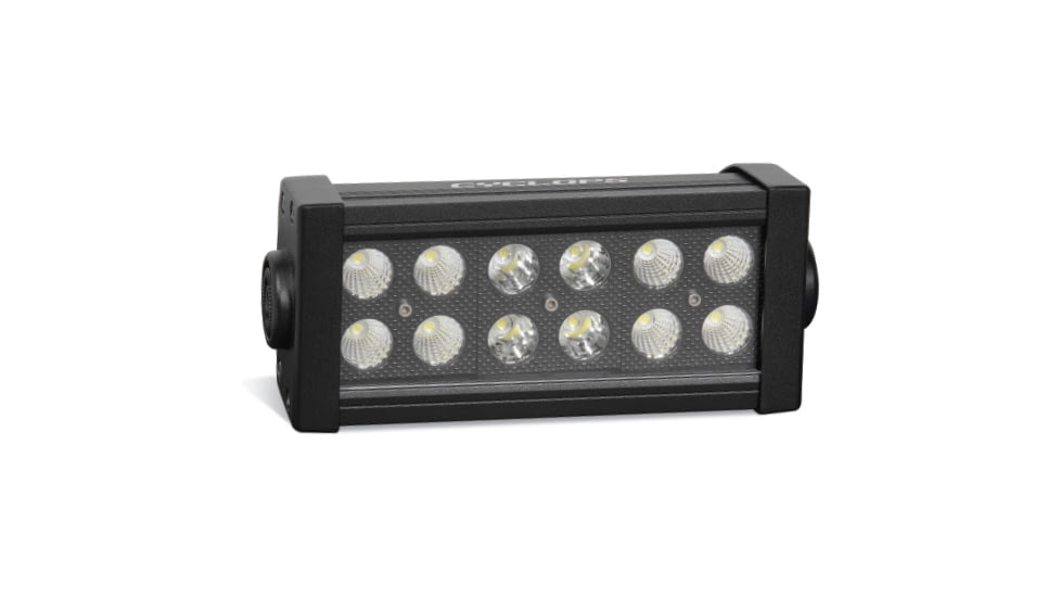 Cyclops 7.5in 36W Dual Row 36W/2520 Lumens/12 Led Side Mount, Blackout, CYC-LBDR36BLK