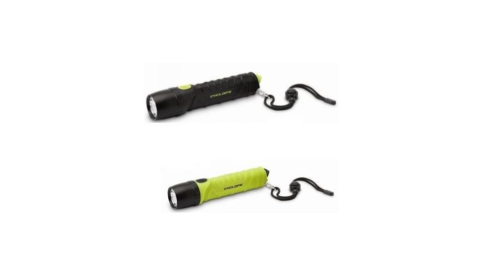 Cyclops 700 Lumen LED Flashlight w/ Emergency Glass Breaker, Black, Lime Green