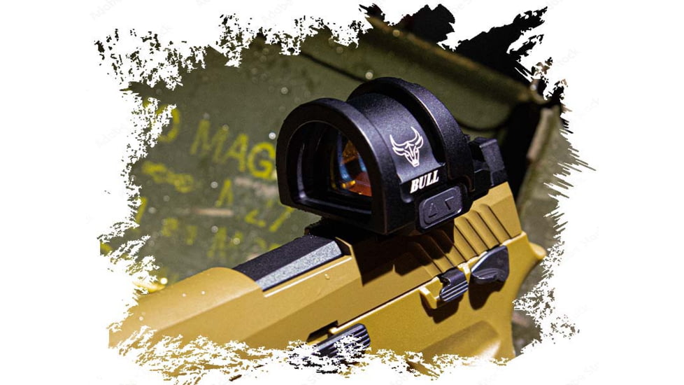 Cyelee Optics BULL PRO Reflex Red Dot Sight, 1x34.5x26mm, 3 MOA Dot, Black, X003XV5CCZ