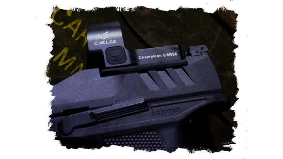 Cyelee Optics Chameleon-GSRS8 Reflex Red Dot Sight, 1x26.5x22.5mm, 8 MOA Dot, Black, X004G5BOQF