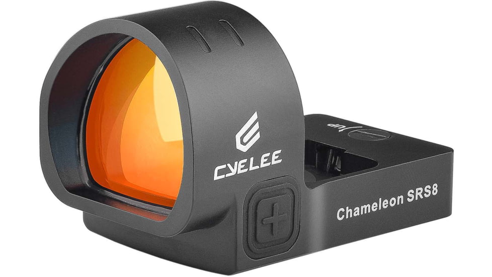 Cyelee Optics Chameleon-SRS8 Reflex Red Dot Sight, 1x26.5x22.5mm, 8 MOA Dot, Black, X004G5E9CB