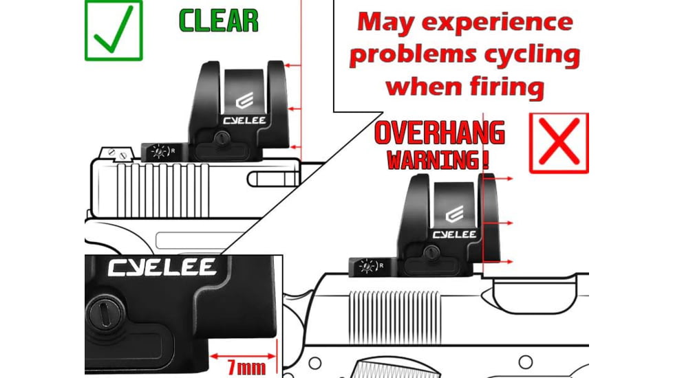 Cyelee Optics Ghost HDG Reflex Red Dot Sight, 1x26.5x22.5mm, 2 MOA Dot/26 MOA Circle, Black, X0044ECYKX