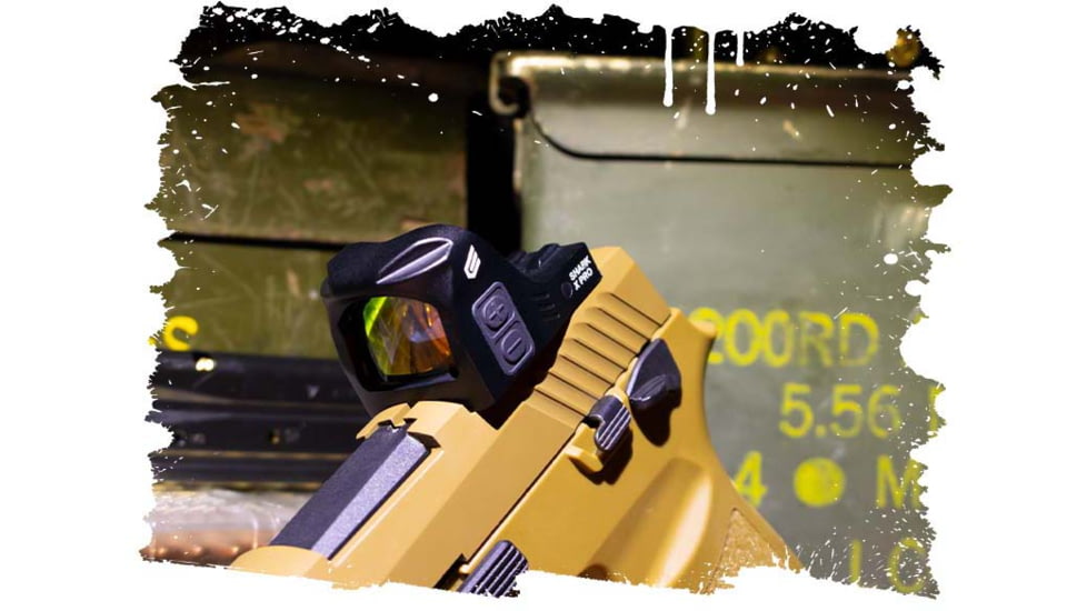 Cyelee Optics Shark X PRO Reflex Red Dot Sight, 1x24x17mm, 2 MOA Dot/26 MOA Circle, Black, X0044ELYGD