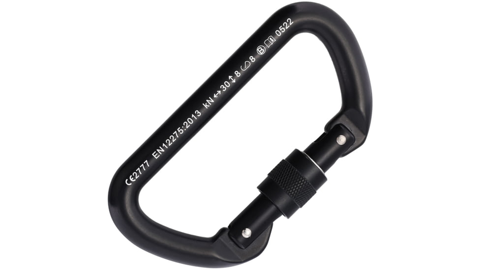 Cypher D Screw Gate Carabiner Black