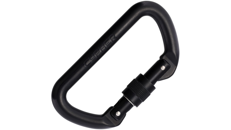 Cypher D Screw Gate Carabiner Black