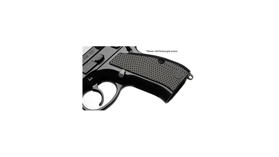 CZ Custom Checker CZ 75 Compact Pistol Grip Panels, Black, 10170