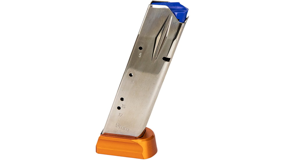 CZ-USA CZ Shadow 2/CZ 75 SP-01 Pistol Magazine, 9mm Luger, 19 Round, Nickel/Orange, 1 Pack, Steel, 11163-19RD