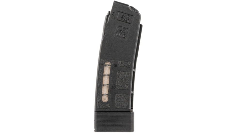 CZ-USA CZ Scorpion Pistol Magazine, 9mm Luger, 20 Round, Polymer, Black, 1 Pack, 11356-20RD