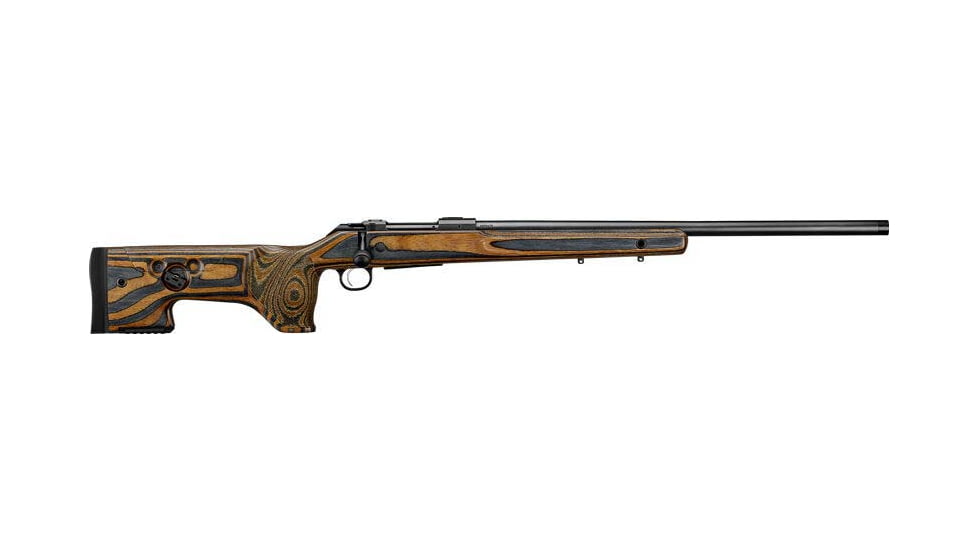 CZ-USA 600 Plus Range Bolt Action Rifle, 6mm Creedmoor, 24in 5/8x24 TPI Barrel, 1-7, Laminate Multi-Color Stock, Blued, 7514-FRRMPG