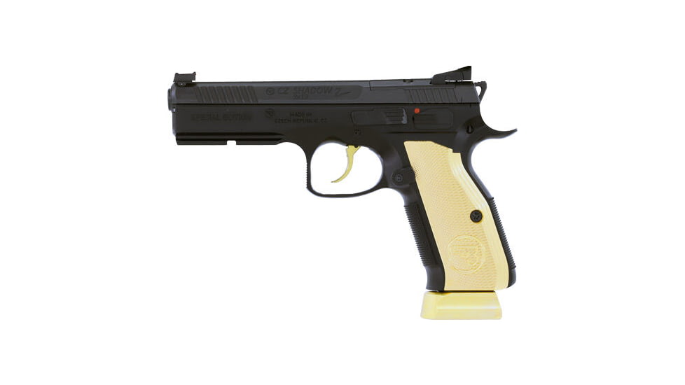 CZ-USA Shadow 2 Gold Digger OR FS Semi Auto Pistol, 9mm Luger, 4.89 inch Barrel
