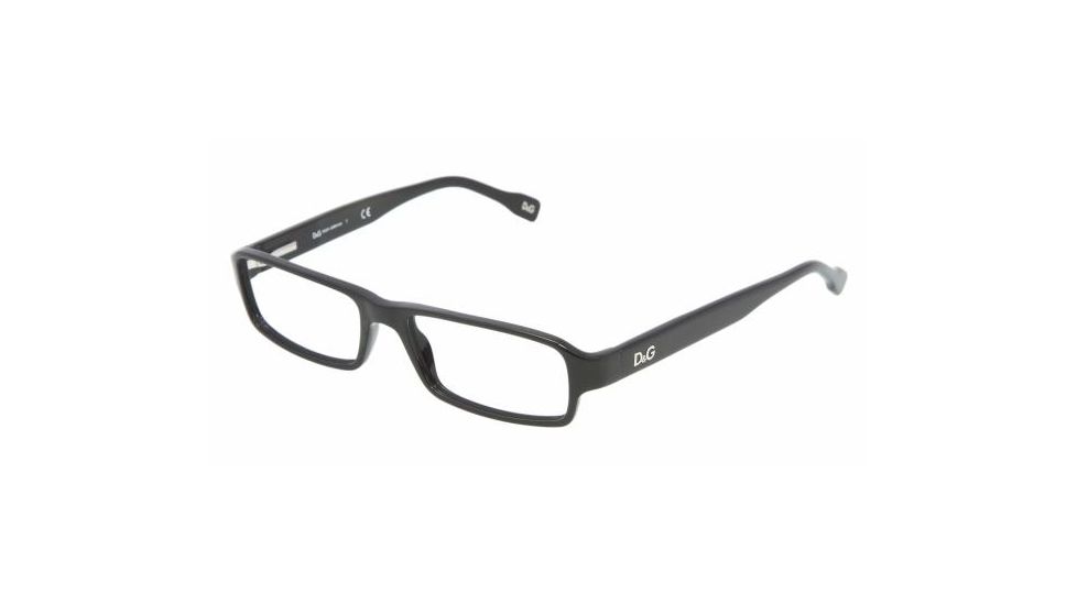 D&amp;G DD 1188 Eyeglasses, Black Frame w/Non Rx 51 mm Diameter Lenses, 501 5116
