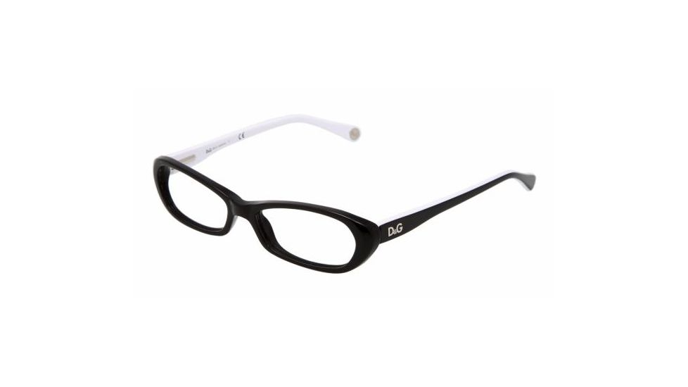 D&amp;G DD 1192 Eyeglasses, Black Frame w/Non Rx 49 mm Diameter Lenses, 1706 4915