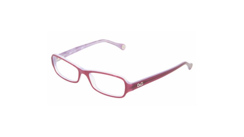 D&amp;G DD 1201 Eyeglasses Styles - Violet On Lilac Frame w/Non-Rx 50 mm Diameter Lenses, 1766-5016