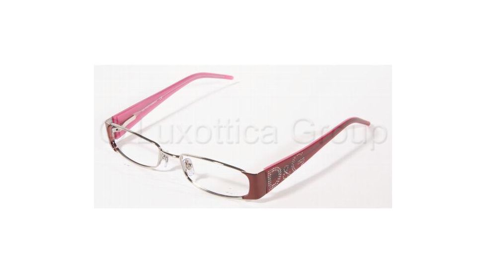 D&amp;G DD 5021B Eyeglasses Styles 035 Silver Frame w/Non-Rx 50 mm Diameter Lenses, 035-5017, DandG DD 5021B Eyeglasses Styles 035 Silver Frame w/Non-Rx 50 mm Diameter Lenses