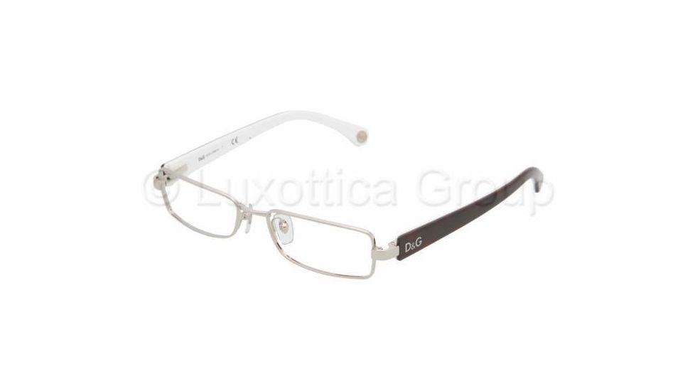 D&amp;G DD 5065 Eyeglasses Styles - Silver Frame w/Non-Rx 51 mm Diameter Lenses, 360-5116