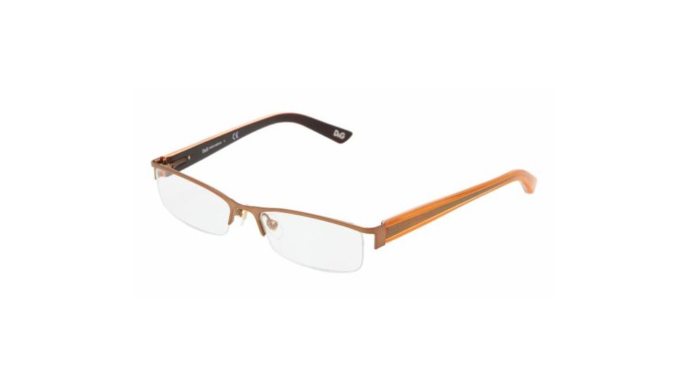 D&amp;G DD 5069 Eyeglasses Styles - Light Brown Frame w/Non-Rx 50 mm Diameter Lenses, 353-5016