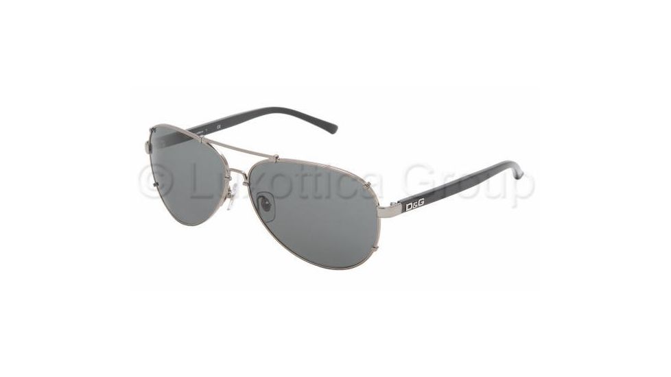 D&amp;G DD6047 Sunglasses with No-Line Progressive Rx Prescription Lenses, Select Frame Color / Lens Diameter Gunmetal Frame / 60 mm Prescription Lenses