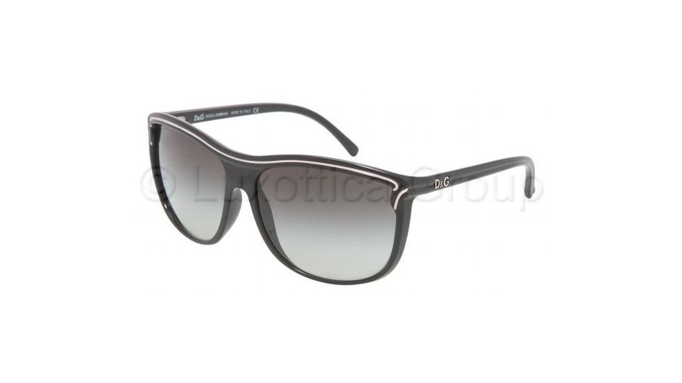 D&amp;G DD8059 Progressive Sunglasses - Black Gray Gradient Frame / 62 mm Prescription Lenses, 501-8G-6214