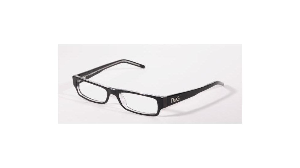 D&amp;G DD1121 Progressive Eyeglasses Black Top On Clear Frame w/ 52 mm Diameter Lenses, 675-5216
